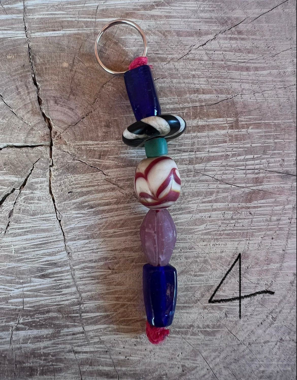 Handmade Vintage Beaded Key Rings