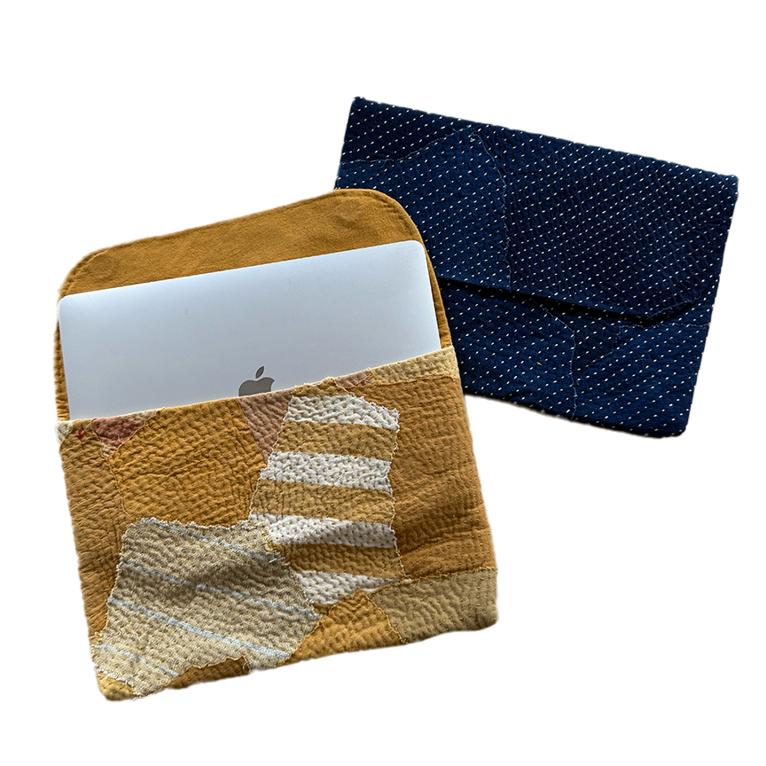 11.11 Kantha Stitch Patchwork Laptop Sleeve