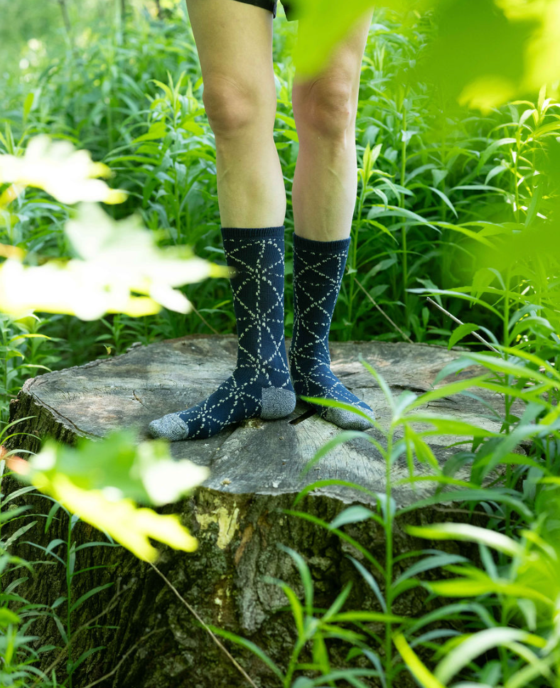 Kapital Sashiko Socks - Navy
