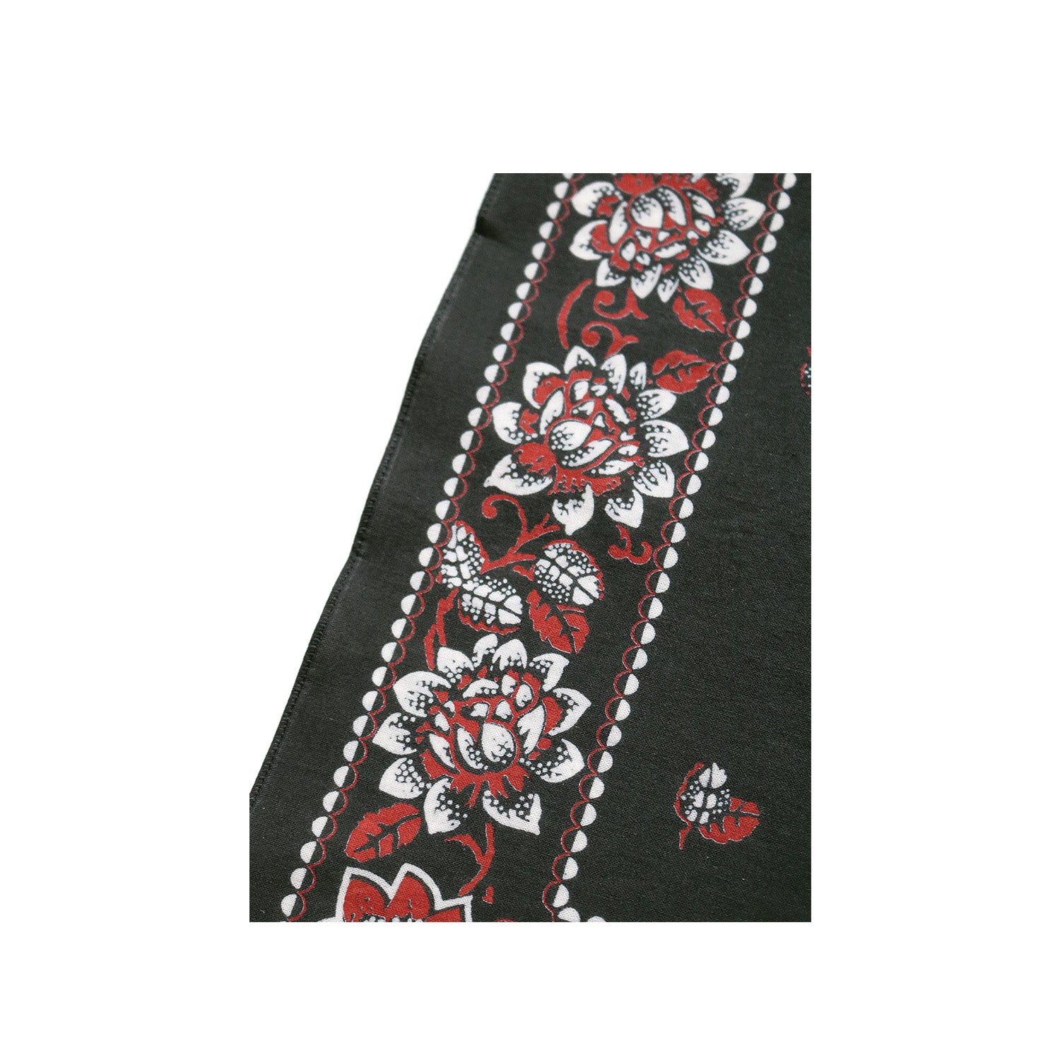 KAPITAL Rockwell Flower Bandana Black