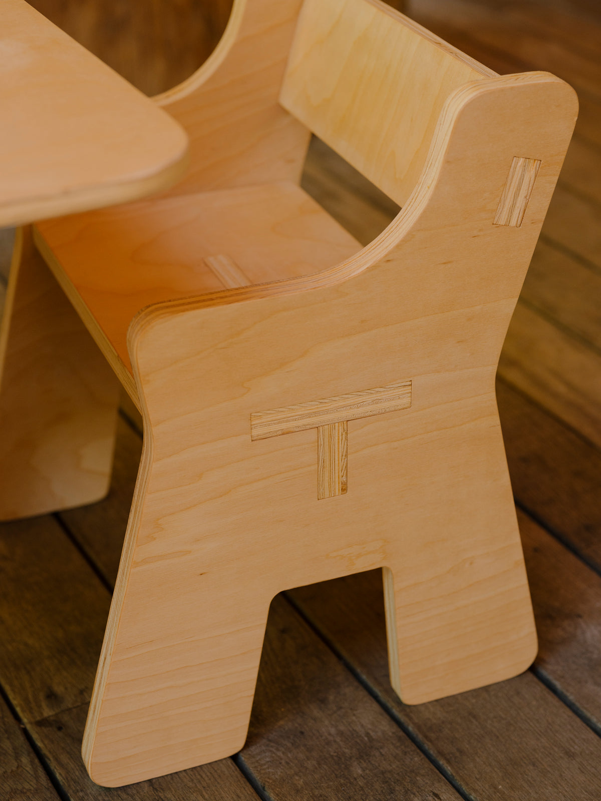 Kids Wooden Table + 2 Chairs