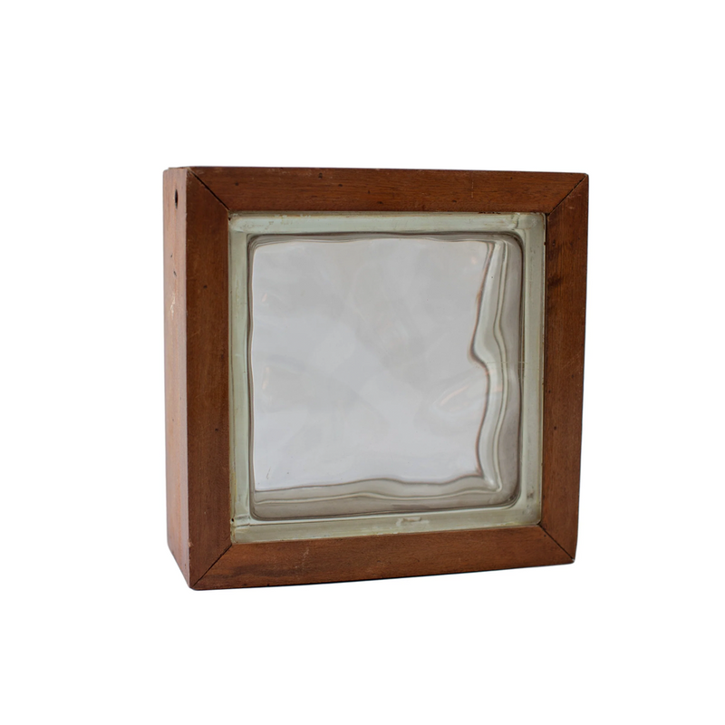 Wood Framed Glass Block