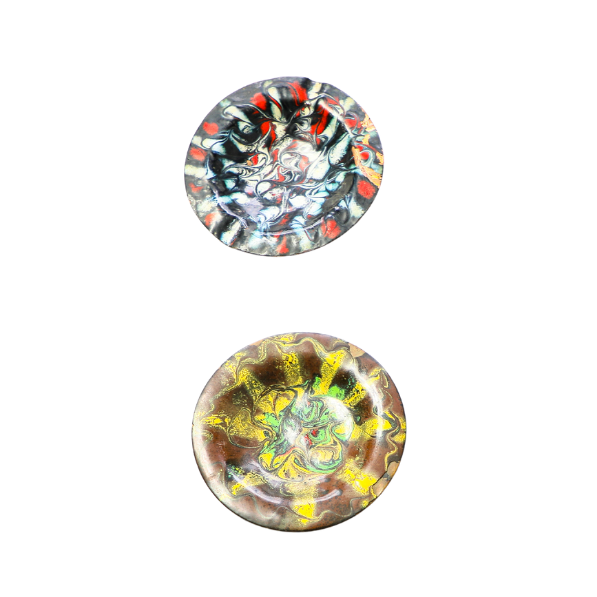 Enamel marbled catch all dish