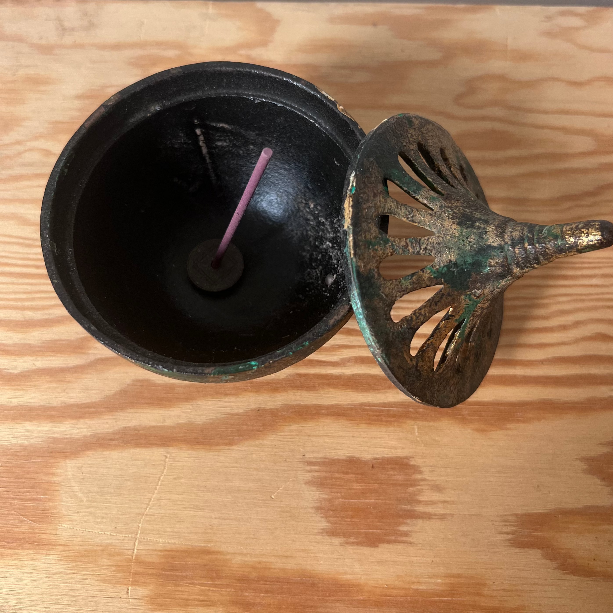 Vintage Cast Iron Incense Burner