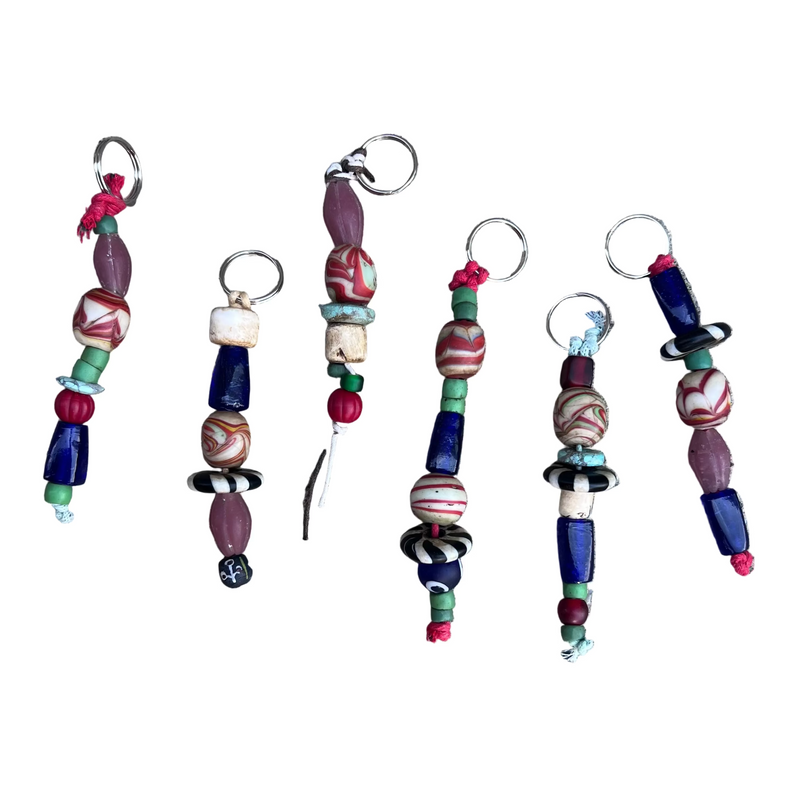 Handmade Vintage Beaded Key Rings
