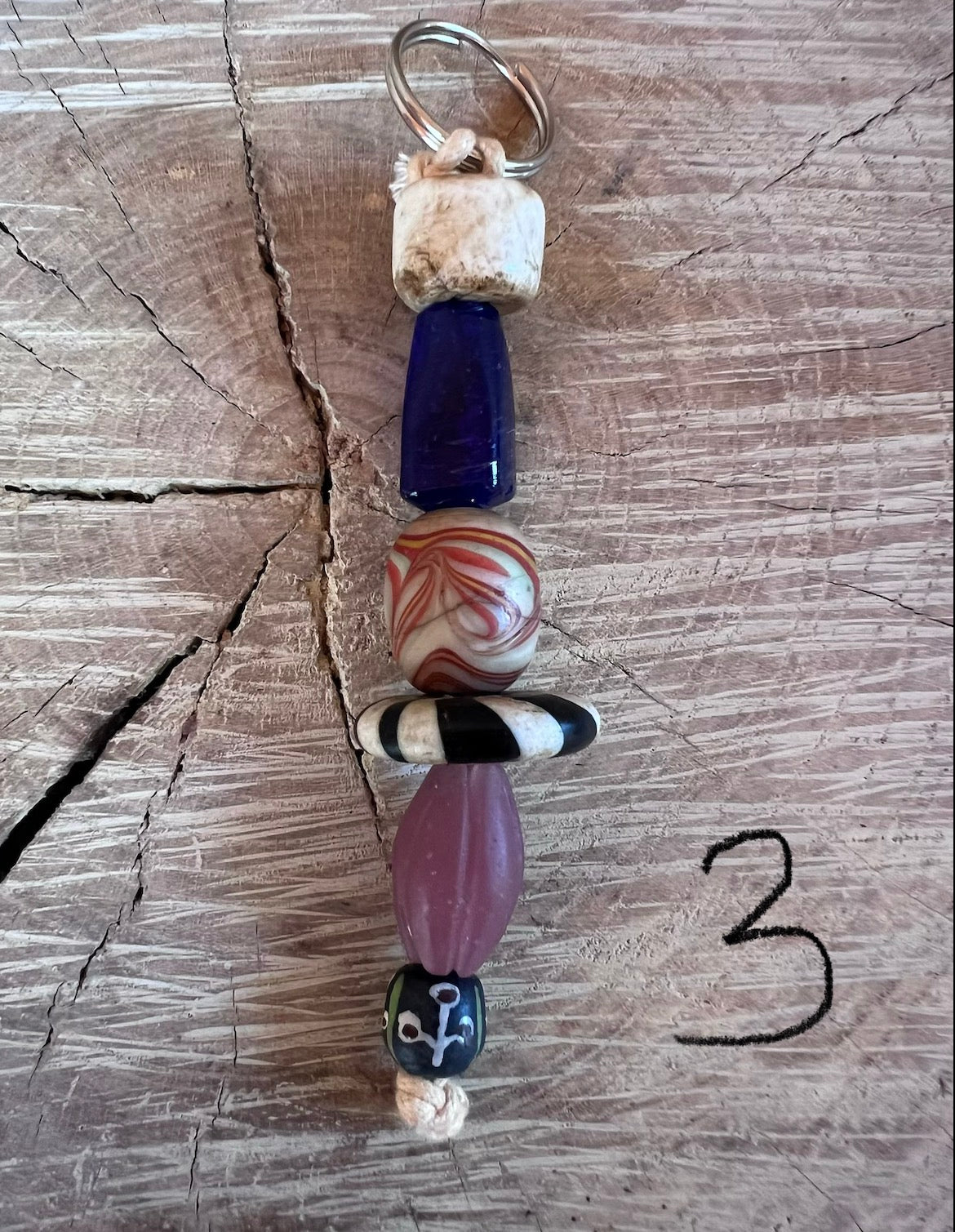 Handmade Vintage Beaded Key Rings