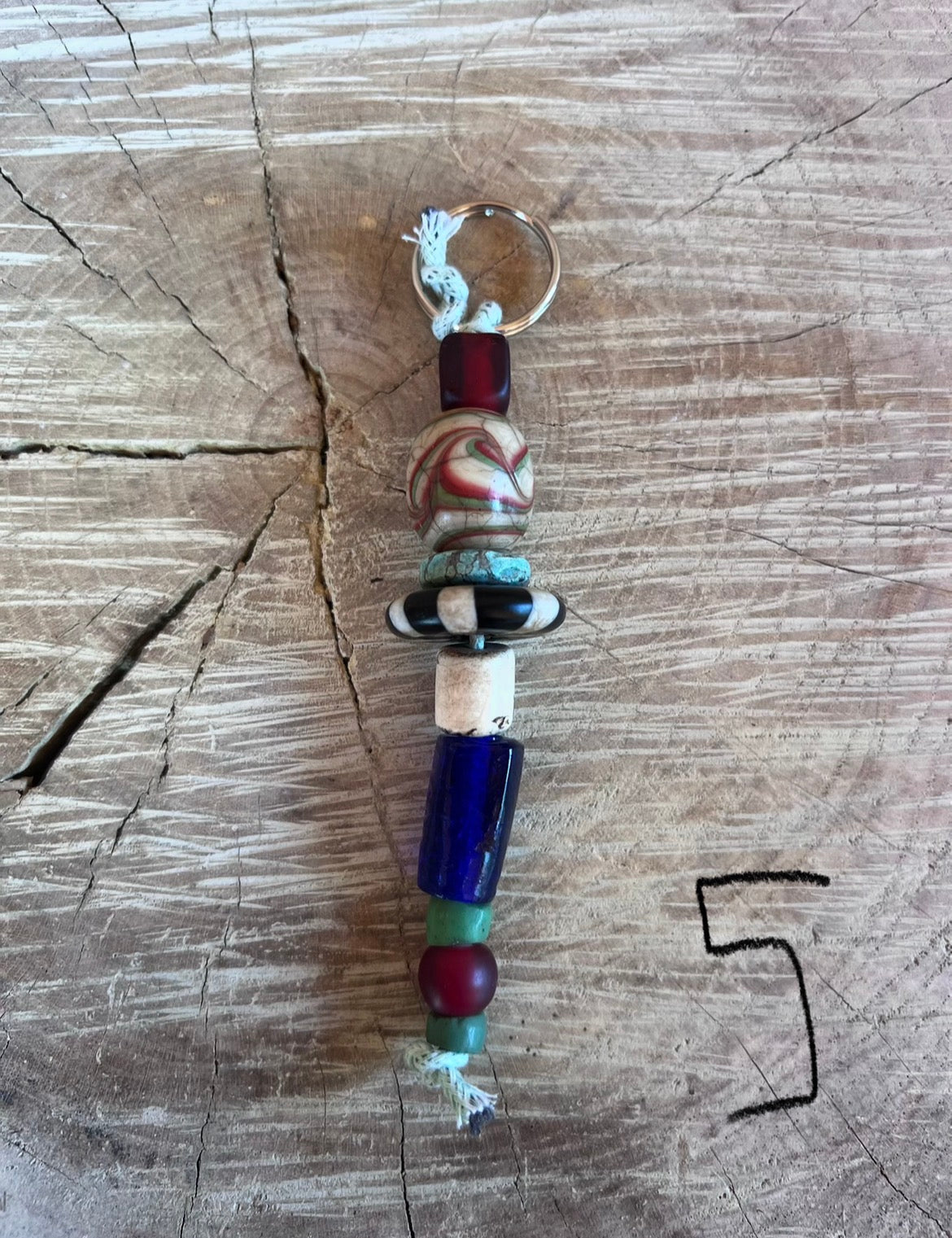 Handmade Vintage Beaded Key Rings