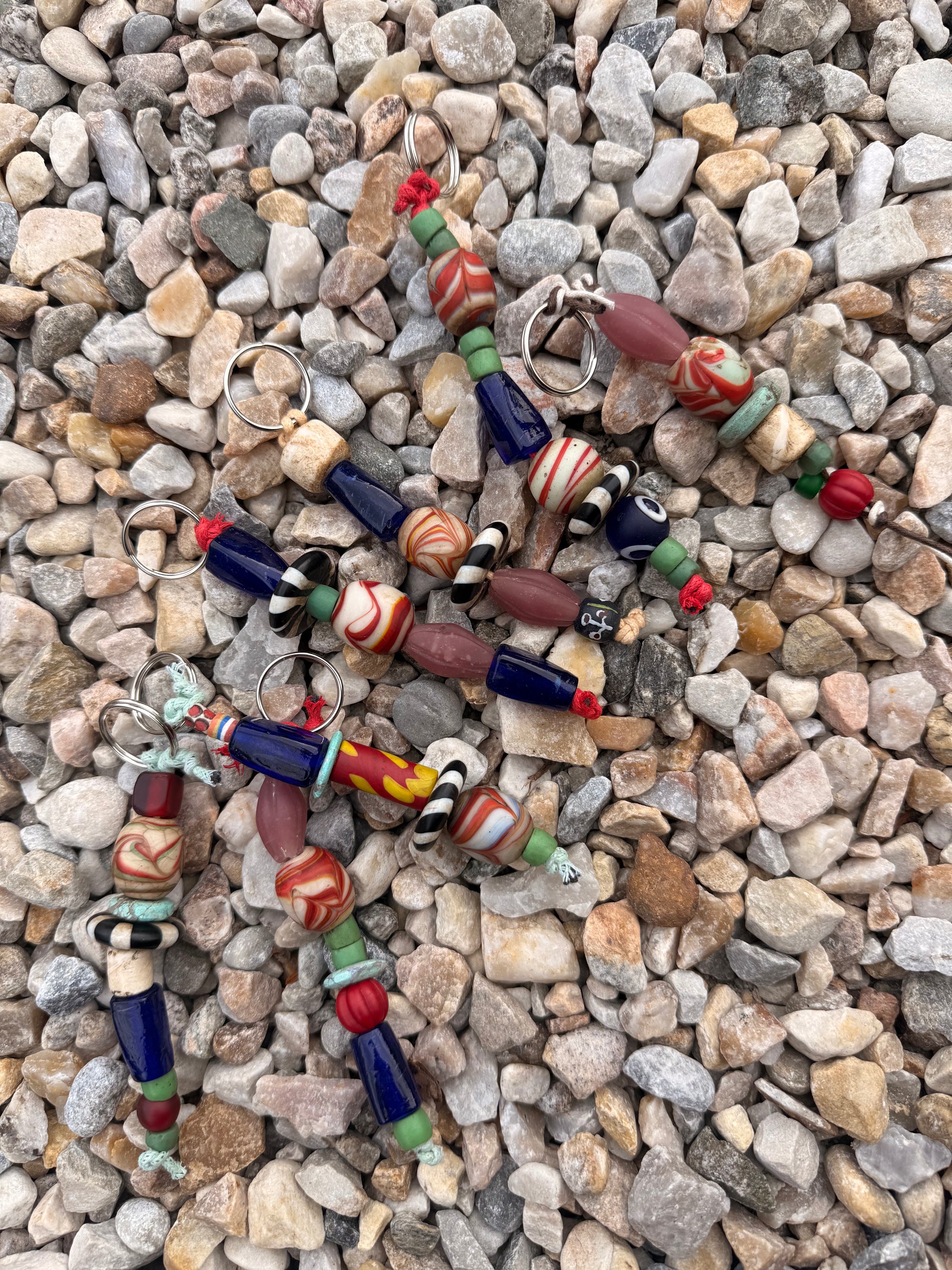 Handmade Vintage Beaded Key Rings