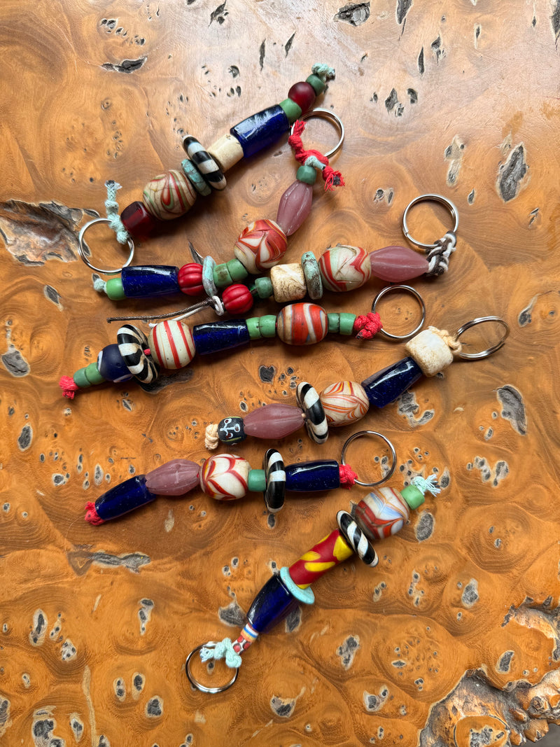 Handmade Vintage Beaded Key Rings