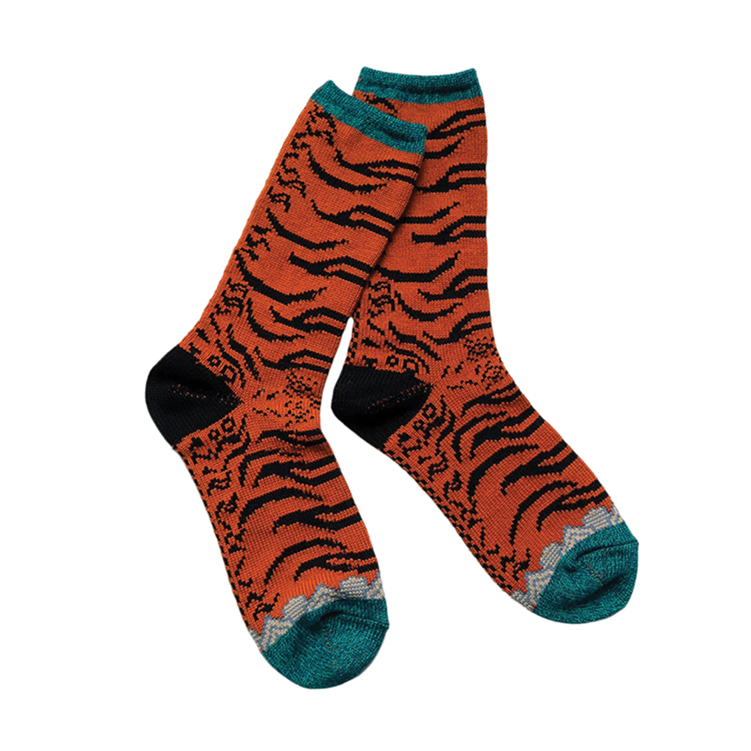 KAPITAL Orange Nepal Tiger Socks