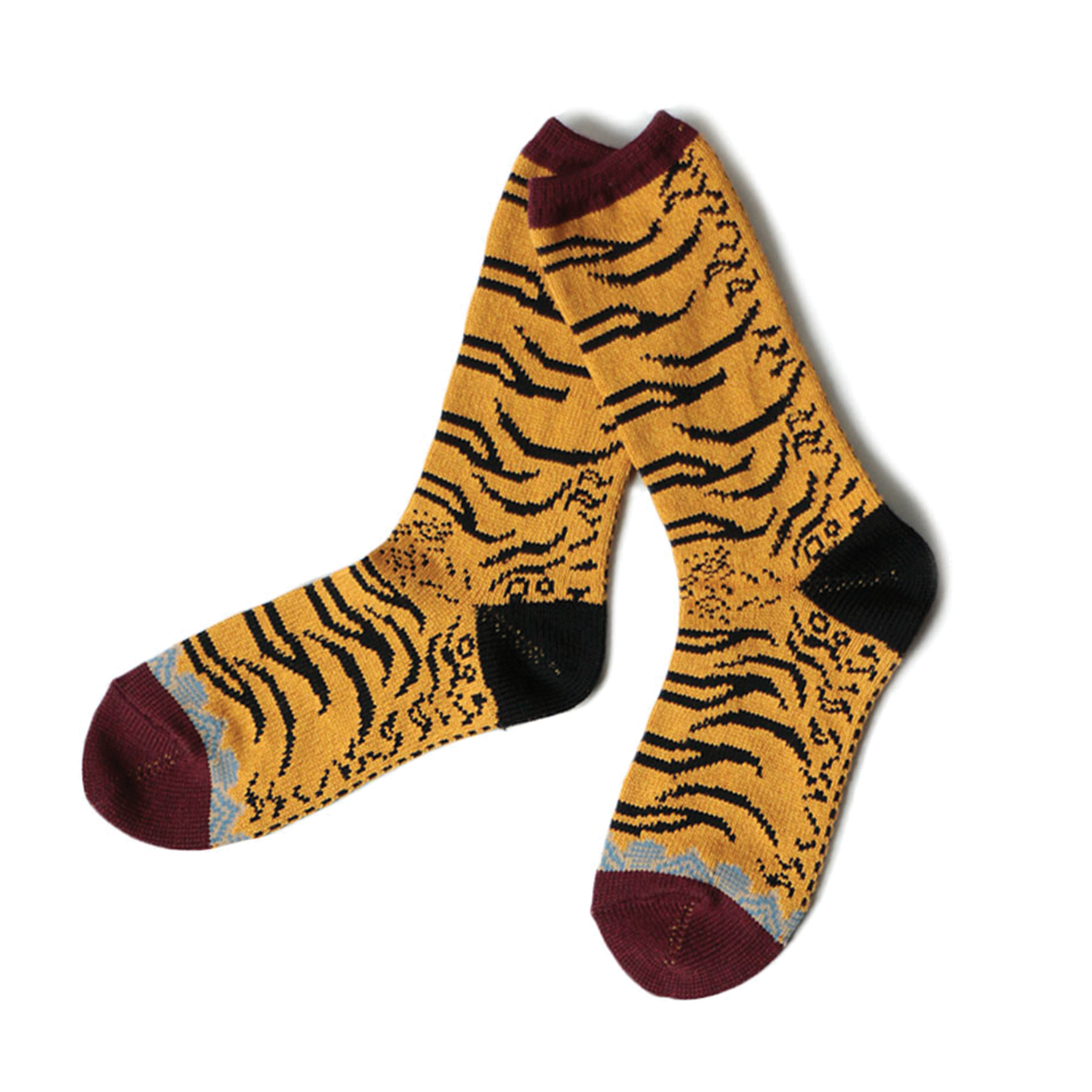 KAPITAL Yellow Nepal Tiger Socks