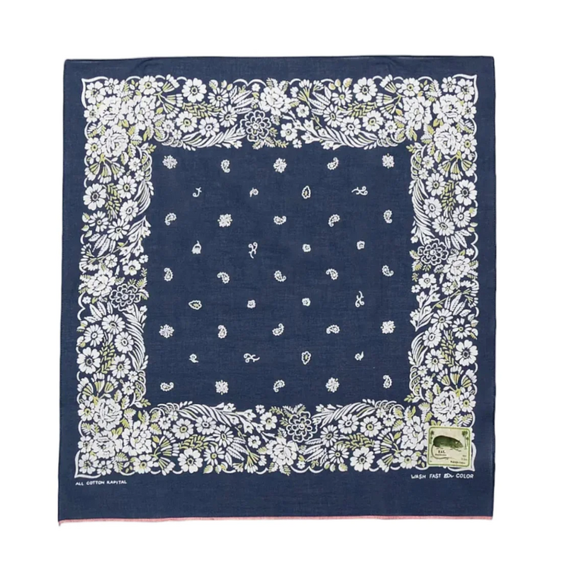 Kapital Churchill Garden Bandana  - Navy