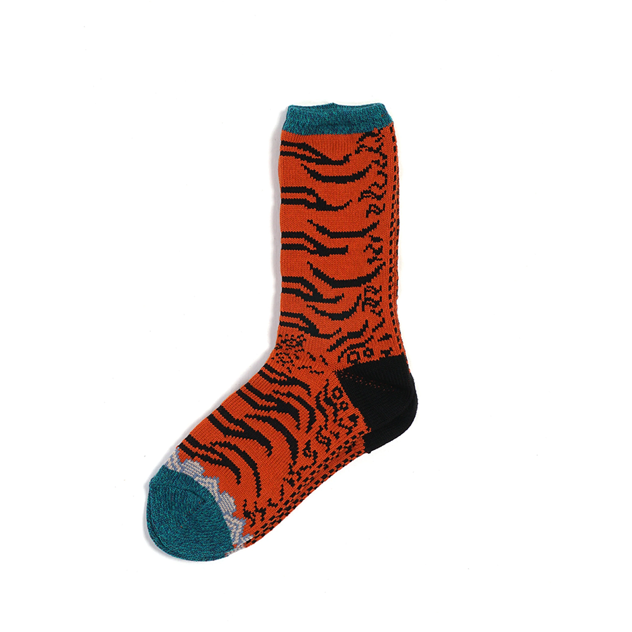 KAPITAL Orange Nepal Tiger Socks