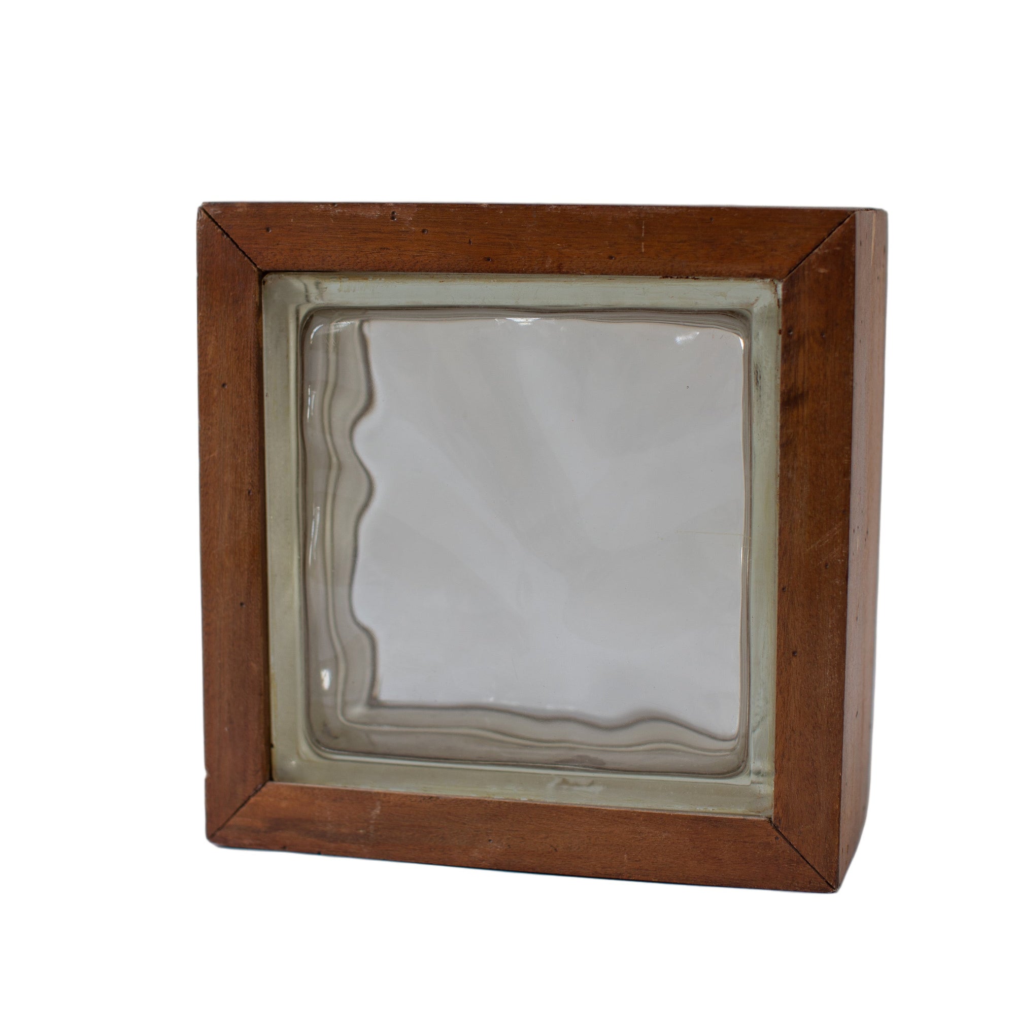 Wood Framed Glass Block
