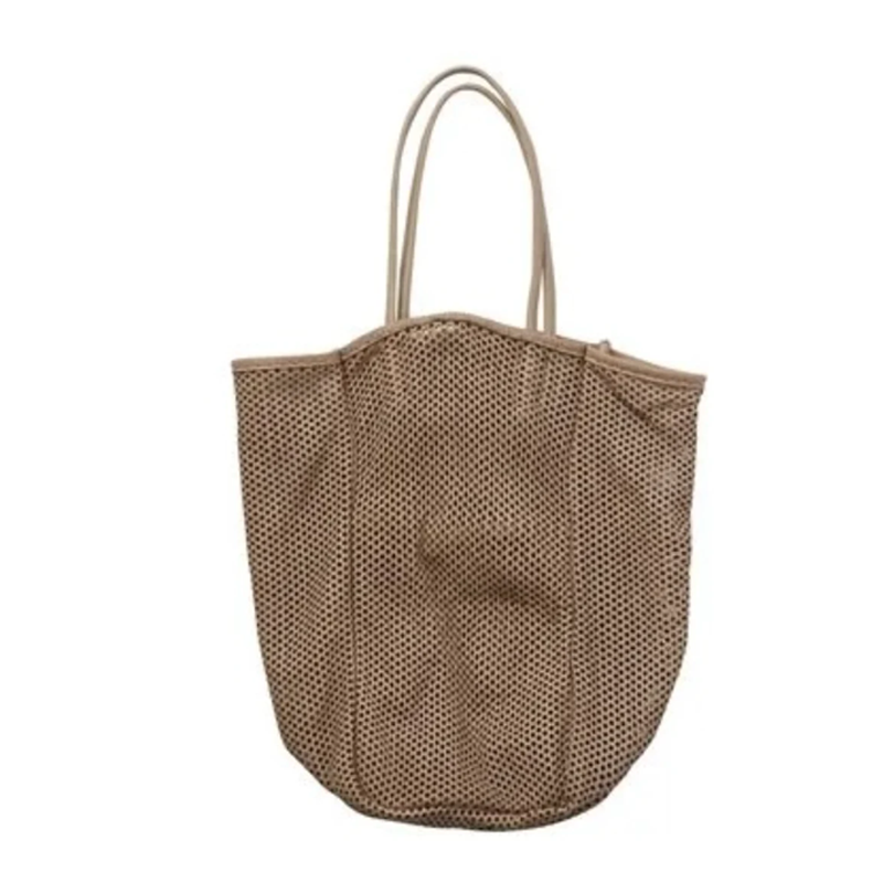 Amiacalva Washed Leather Mesh Tote