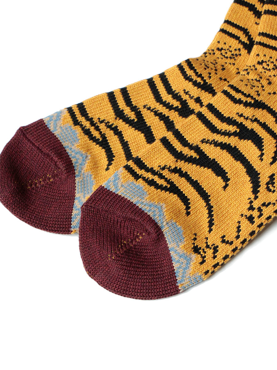 KAPITAL Yellow Nepal Tiger Socks